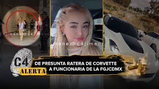 Mujer que robo Corvette ahora trabaja para la Fiscalía de CdMx [upl. by Birdt930]