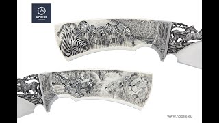 NOBLIE scrimshaw knives engraving knives [upl. by Enilreug63]