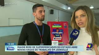 Maior rede de supermercados do estado abre novas vagas de trabalho em Joinville [upl. by Kendy]