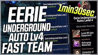 EERIA UNDERGROUND AUTO Lv4 with FAST TEAM 1min30sec  Epic Seven [upl. by Jonie752]