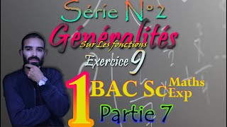 1ère bac Généralités sur les fonctions  Série N°2 Ex 9karkoubiyahya3896Prof YAHYA KARKOUBI [upl. by Asilet490]