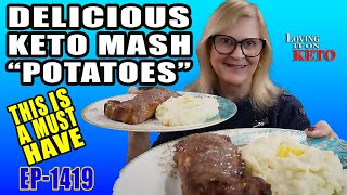 DELICIOUS KETO MASH POTATOES  THIS IS A MUSTHAVE kcbakedpotato ketomashedpotato ketochow [upl. by Friedberg394]