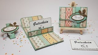 Gutscheinverpackung │Gutscheinkarte basteln mit Stampin Up® [upl. by Aitnohs554]