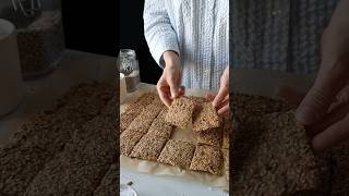 Delicious glutenfree sourdough seed crackers or Norwegian Crispbread Knekkebrød 🤎 [upl. by Raddi]