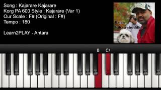 Full Song  Kajarare Kajarare  Piano Tutorial  Slow Play  EZ Piano  Lighted Keys  Notes  Easy [upl. by Nahallac]