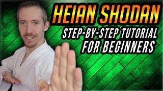 Shotokan Kata  Heian Shodan StepByStep [upl. by Suiravat616]