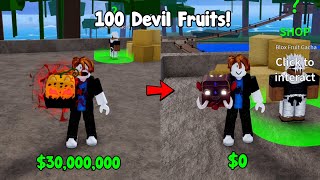 100 Fruits in 11 Minutes and I Got Mammoth  Blox Fruits Roblox [upl. by Cud]