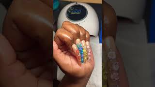 Stiletto inlays nails beginnernailtech nails reel fypyoutube naildesign fun [upl. by Afton]