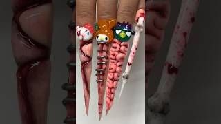 These Nails Gave Me NIGHTMARES⚠️🥵 halloweennails nailart viral [upl. by Piotr563]