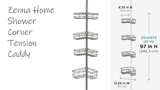 UPDATED VIDEO AVAILABLE See Description Zenna Home Shower Tension Caddy Corner [upl. by Lewert]