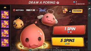 DRAW A PORING EVENT FULL DETAILS IN FREE FIRE  HOW TO GET PORING PET IN FREE FIRE [upl. by Ydnak]