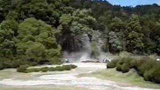 Volcanic fumaroles in Furnas Crater Sao Miguel Azores [upl. by Rinna]