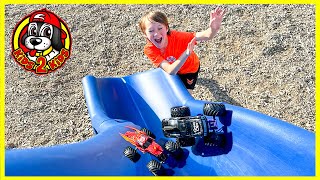 MONSTER TRUCKS PLAY AT THE PARK 🛝 Our FUNNIEST Compilation 😂 [upl. by Adnuhsor895]