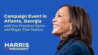 Campaign Event in Atlanta Georgia with Vice President Kamala Harris [upl. by Airtal]