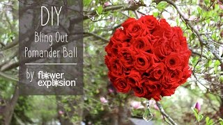 Rose Pomander ball DIY Wedding decor [upl. by Dobbins537]