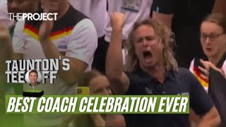 Best Coach Celebration Ever After Swimming World Record Is Set [upl. by Israel]