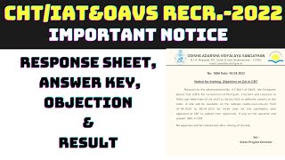 CHTIAT amp OAVS Recruitment 2022Response Sheet Answer key Objectction amp Result [upl. by Angelis692]