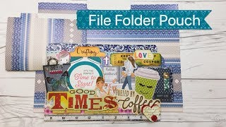 DIY File Folder Pouch for Paper Scraps and Ephemera  Tutorial [upl. by Philo271]