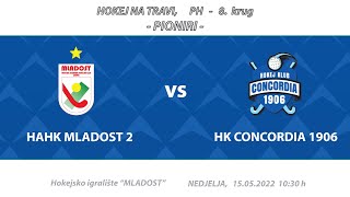 Hokej na travi PH 20212022 PIONIRI 9krug HAHK Mladost  HK Concordia 1906 [upl. by Furtek]