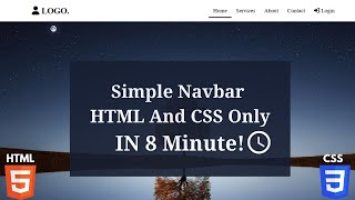 How To Create A Navbar Using HTML And CSS  Website Header Design Tutorial [upl. by Alysia]