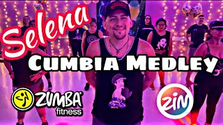 Selena  Cumbia Medley 🌹 coreografia Zumba choreography como la flora carcacha techno cumbia [upl. by Rankin]