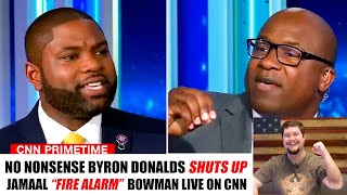 Byron Donalds SHUTS UP hysterical Jamaal Bowman during live CNN brawl [upl. by Townsend181]