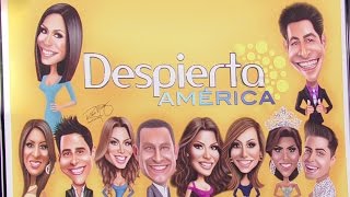 ¡Igualitos Así lucen los conductores de ‘Despierta América’ en caricatura [upl. by Llevra]