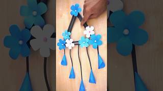 how to make paper flower wall decor diy papercraft shortvideo craft flowers [upl. by Leonora]