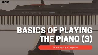 Basics of Playing the Piano Piano Fingering for Beginners 3 [upl. by Topper]