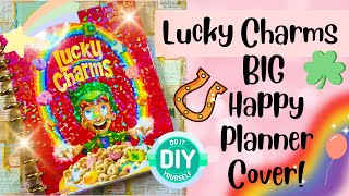 🌈 LUCKY CHARMS DIY BIG HAPPY PLANNER COVER ✨  DoItYourself [upl. by Esta]