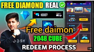 2048 cube Winer free fire  2048 cube Winer Daimon Redim Now Free fire free daimon in free fire [upl. by Lilias]