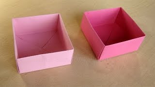 Schachtel mit Deckel basteln mit Papier  Origami Box falten  Basteln Ideen [upl. by Gerhan]