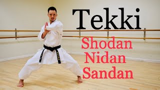 Tekki Shodan Tekki Nidan amp Tekki Sandan FULL TUTORIAL [upl. by Celka]