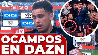 OCAMPOS responde en DAZN tras el INCIDENTE con un AFICIONADO en VALLECAS [upl. by Bogey]