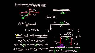 Tillämpningar av integraler del 10  masscentrum introduktion och härledning av formel [upl. by Ahseiym]