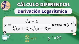 Como aplicar el método Derivación Logarítmica ejercicio de aplicación [upl. by Juliane]