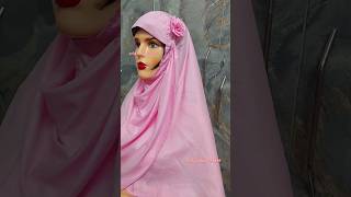 hijab cutting and stitchinghijab tutorialnamaz scarfpleated frill hijabhijab banane ka tarika [upl. by Leruj]