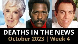 Who Died October 2023 Week 4  News [upl. by Aivatan]