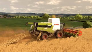 Claas and Fendt equipment Wheat harvest and planting oilseed radish [upl. by Krilov149]