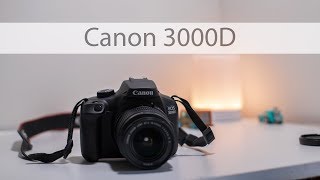 Canon 3000D Unboxing and First Setup [upl. by Doowron]