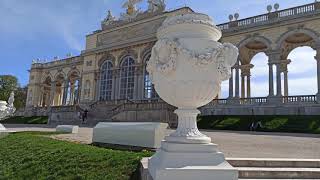 Spaziergang um die Gloriette im Schloss Park Schönbrunn Schlossgarten hat wieder offen Rundgang [upl. by Fidele]