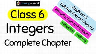 Class 6 maths Integers Complete Chapter [upl. by Cummings438]