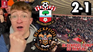 CHARLIE PATINO GOAL SENDS BLACKPOOL FANS MENTAL SOUTHAMPTON 21 BLACKPOOL [upl. by Lach]