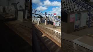 Passing through Carnoustie station and LC on an LNER Azuma shorts train trainjourney azuma lner [upl. by Attwood]