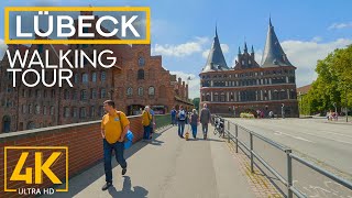 4K LÜBECK  Walking down the Streets of the World Heritage Site  Exploring Cities of Germany [upl. by Lombard889]