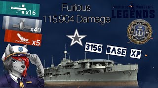 World of Warships Legends  Furious  The british carrier [upl. by Rois380]