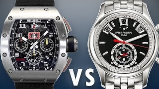 RICHARD MILLE vs PATEK PHILIPPE RM011 Felipe Massa vs 59601A010 Annual Calendar Chronograph [upl. by Batchelor]