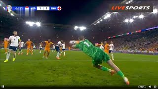 Jordan Pickford Save vs Netherlands Vs England  Euro 2024 Highlights  Netherlands 12 England [upl. by Htrow954]