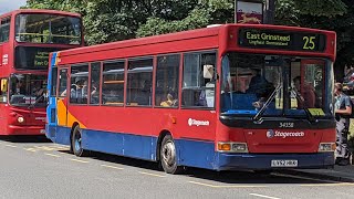 Stagecoach London 34358 Dennis Dart leaving Godstone Green bus stop [upl. by Fauch]