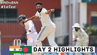 India vs Bangladesh 1st Test Day 2 Full Match Highlights  IND vs BAN 1st Test Highlights 2024 [upl. by Hsenid387]